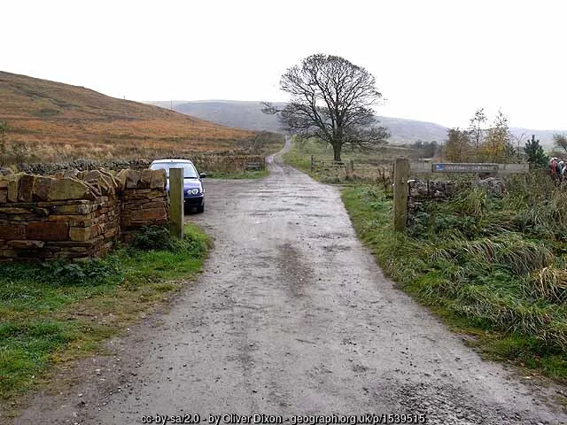 Visitor entrance and countryside at RSPB Geltsdale