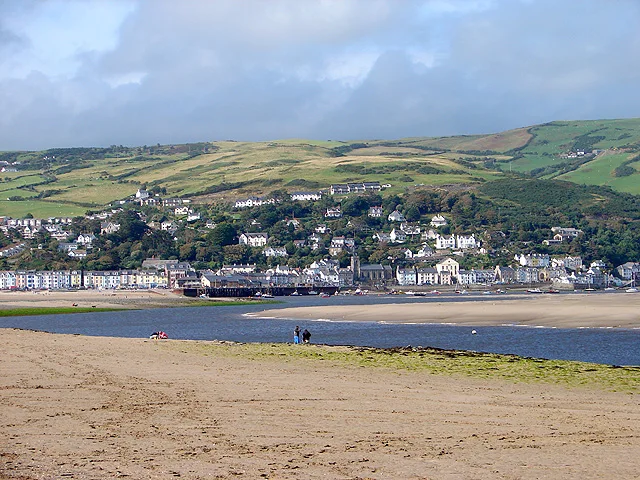 Sand and gravel spit beside the Dyfi estuary at Ynyslas